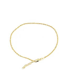 10 Karat Gold Twisted Rope Anklet