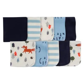 10-Pack Baby Boys Fox Washcloths