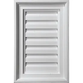 12'W x 31'H Rectangle Urethane Gable Vent Louver, Functional