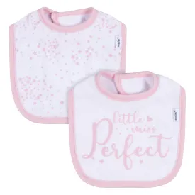 2-Pack Baby Girls Stars Dribbler Bibs