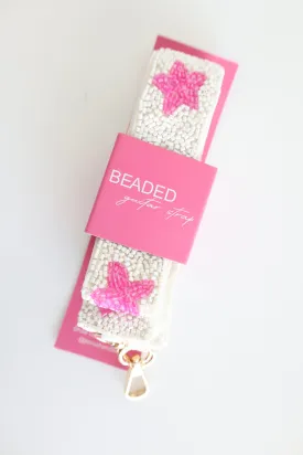 Beaded Guitar Strap - Stars