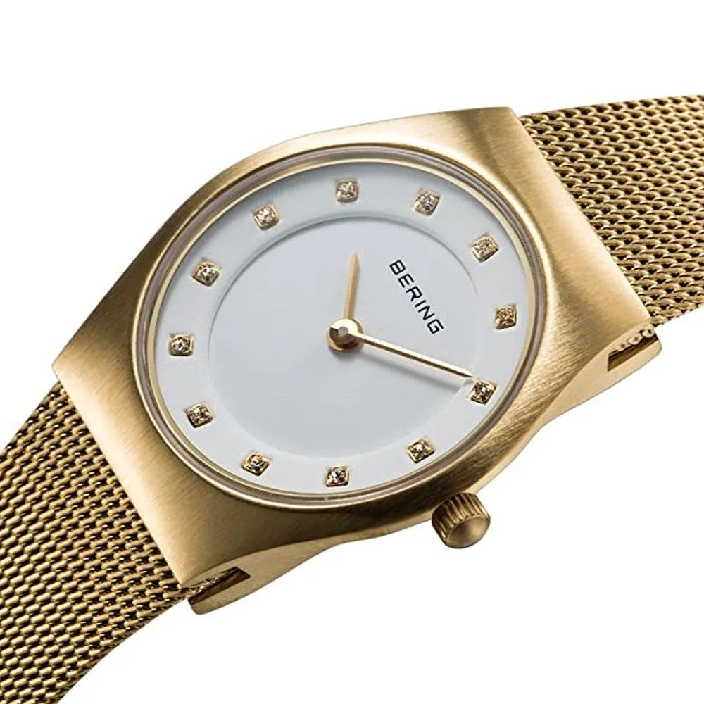 Bering Classic 11927-334 Brushed Gold 27 mm Women's Watch