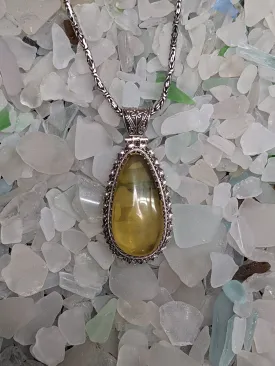 Brilliantly Translucent Himalayan Honey Amber Pendant