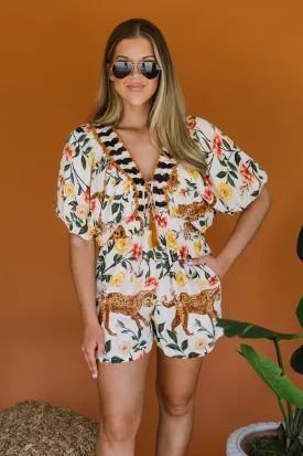 Cheetah Jungle Romper