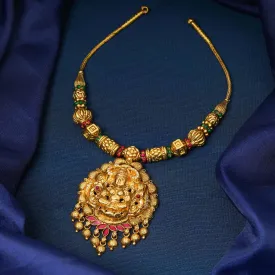 Divine Goddess Lakshmi Short Necklace