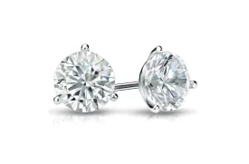 Earrings 0.35 cts Natural Round Diamonds H SI1 14kt Gold Studs