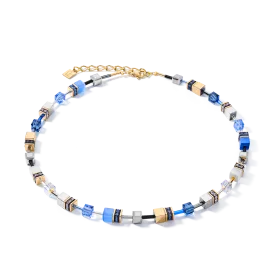 GeoCUBE® Necklace blue-gold