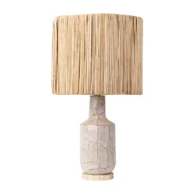 Takko 397T01BADBR 1-Light Ceramic Table Lamp - Apothecary Gold/Slate Brown