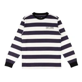 Thicc Stripe Long Sleeve Knit - Nightshade/Bone